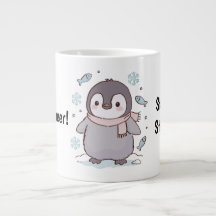 Caneca de Pinguim Kawaii Fofo – Fique Aconchegado,