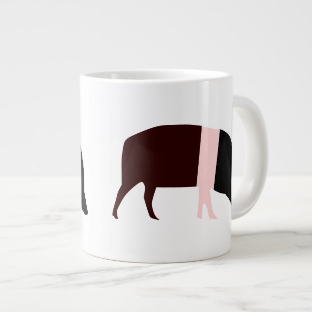 Café Grande Caneca de Porco Saddleback (Frente Esquerda)