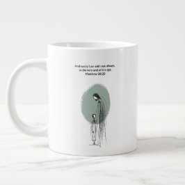Café Grande Caneca de presente com citação inspiradora de fé d