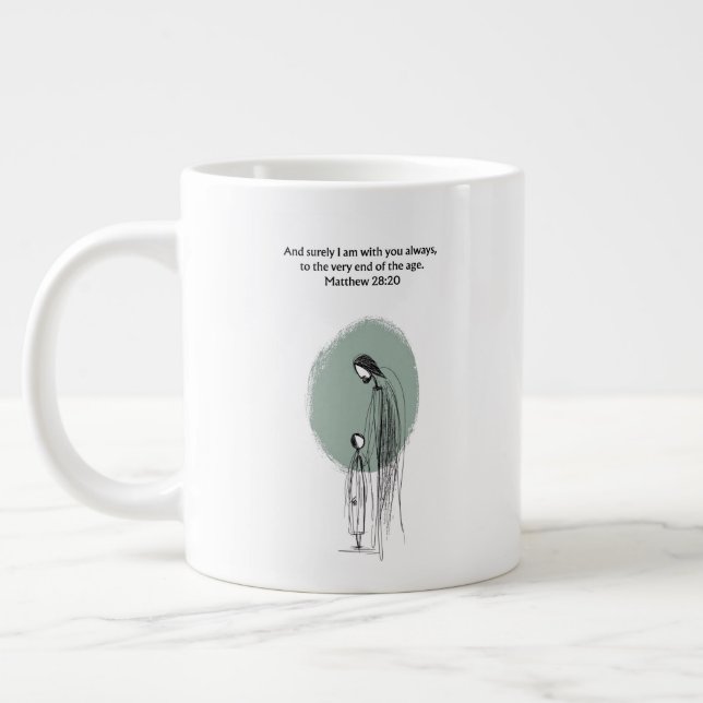 Café Grande Caneca de presente com citação inspiradora de fé d (Esquerda)