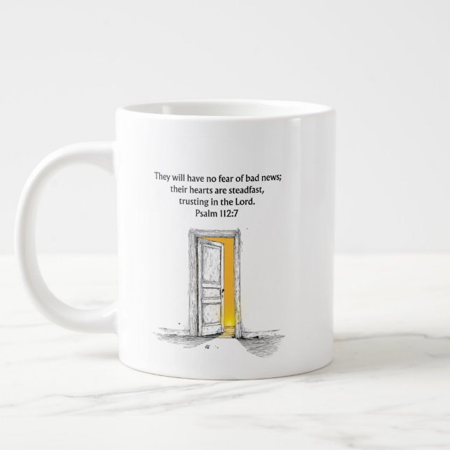 Café Grande Caneca de presente cristão com versículo bíblico S (Esquerda)