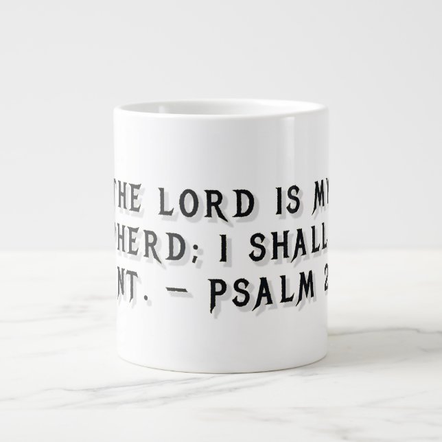 Café Grande Caneca de Presente Salmo 23:1 (Frente)