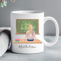 Caneca de Professor Quadro Negro Volta às Aulas Lo