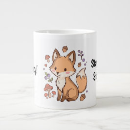 Café Grande Caneca de Raposa Kawaii Fofa – Seja Inteligente, S