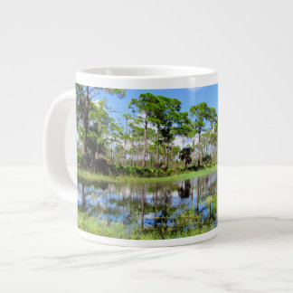 Café Grande Caneca de Reflexos da Natureza Jumbo