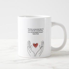 Café Grande Caneca de Versículo Bíblico Cristão | Presente de