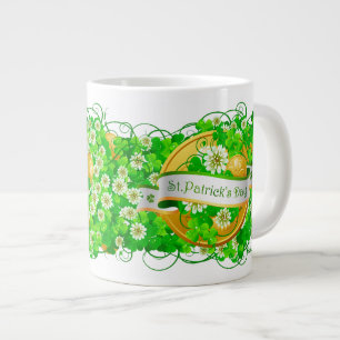 Café Grande Caneca do jumbo do dia 22 de St Patrick