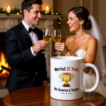 Caneca Engraçada de Aniversário de Prata Gif