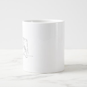 Café Grande Caneca Engraçada de Cachorro Bulldog Francês Fofo,