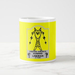 Café Grande Caneca Engraçada de Lineman – Presente de Lineman