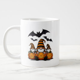 Café Grande Caneca Especial Gigante de Gnome de Halloween