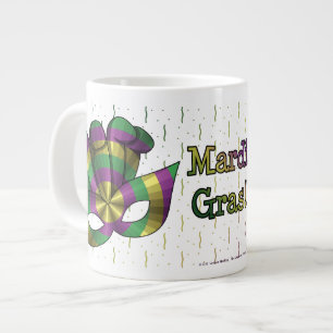 Café Grande Caneca Especial Máscara de Mardi Gras