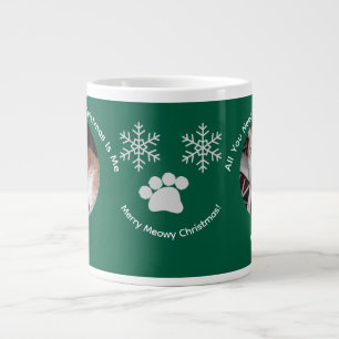 Café Grande Caneca Especializada de Foto de Gato Personalizada
