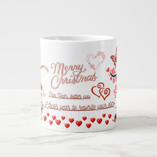 Café Grande Caneca Feliz Ano Novo – Design de Celebração Premi