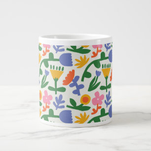 Café Grande Caneca Floral Specialty de diversão primavera