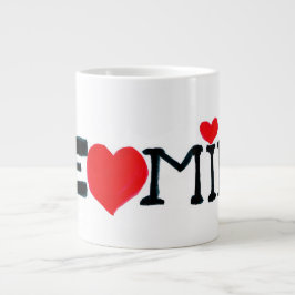 Café Grande Caneca gigante BE MINE de Dia dos Namorados