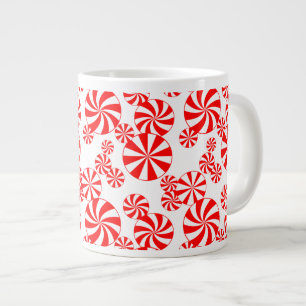 Café Grande Caneca Gigante com Padrão de Doce de Hortelã-Pimen
