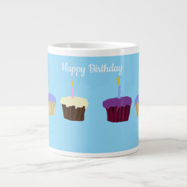 Café Grande Caneca Gigante de Bolinhos de Aniversário