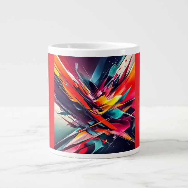 Café Grande Caneca Jumbo, 20oz (Explosão de Cores) (Frente)