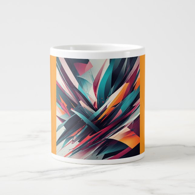 Café Grande Caneca Jumbo, 20oz (Explosão de Cores-5) (Frente)