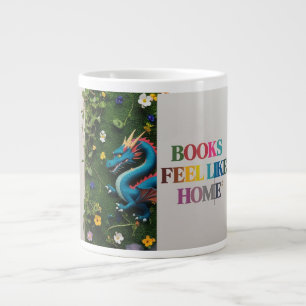 Café Grande Caneca Jumbo Amante de Livros: Livros Sentem-se co