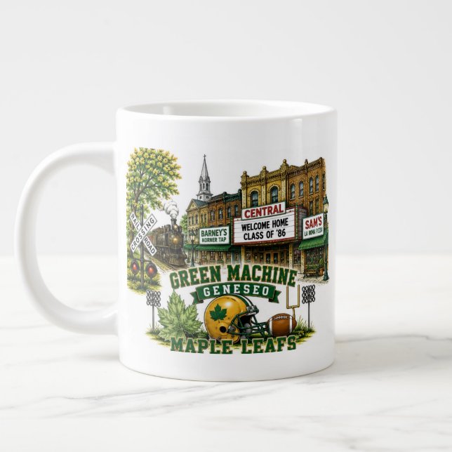 Café Grande Caneca Jumbo da Turma de 86 de Geneseo (Esquerda)