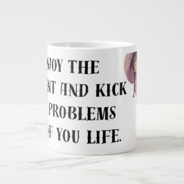 Café Grande Caneca Jumbo de Anime Motivacional 'Aproveite o Mo