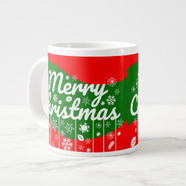 Café Grande Caneca Jumbo de Natal – Ornamentos Brancos