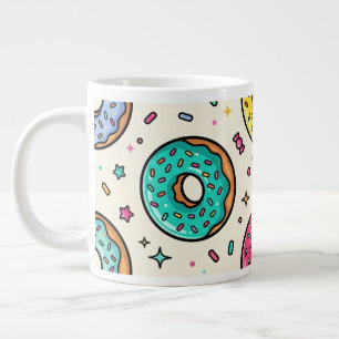 Café Grande Caneca Jumbo de Padrão de Donut