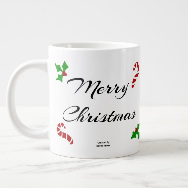 Café Grande Caneca Jumbo Desejos de Natal (Esquerda)