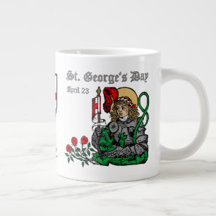 Café Grande Caneca Jumbo do Dia de São Jorge (Versão de Nuremb