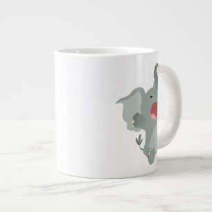 Café Grande Caneca Jumbo Elefante de Desenho Animado Sonolento