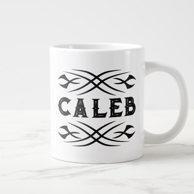 Café Grande Caneca jumbo personalizada com desenho de arte de  (Direita)