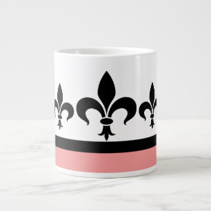 Café Grande Caneca ostentoso cor-de-rosa do jumbo da flor de l