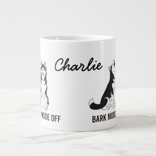 Café Grande Caneca Personalizada com Modo de Latido de Husky –