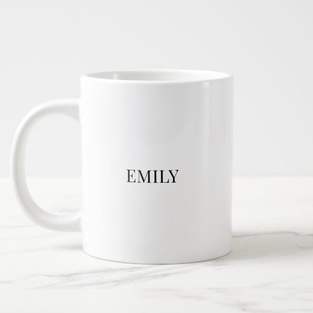 Café Grande Caneca Personalizada com Nome de Casal | Minimalis (Esquerda)