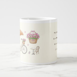 Café Grande Caneca Personalizada Coquette Paris Lista de Verif