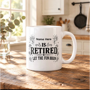 Café Grande Caneca Personalizada de Aposentadoria Que Comece a