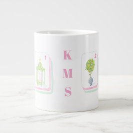 Café Grande Caneca Personalizada de Mahjong de Palm Beach 15 O