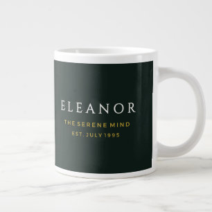 Café Grande Caneca Personalizada Flor de Nascimento Ouro - Jul