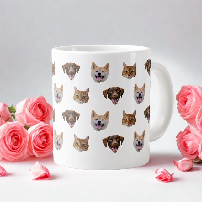 Café Grande Caneca Personalizada, Gato De Cão, Presente Mãe (Criador carregado)