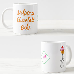 Café Grande Caneca Segura para Micro-ondas para Bolos de Choco