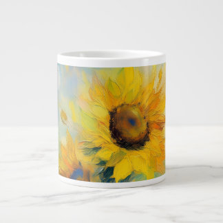 Café Grande Caneca temática de girassol