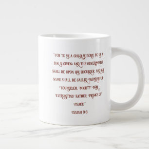 Café Grande Caneca Temática Versículo de Natal