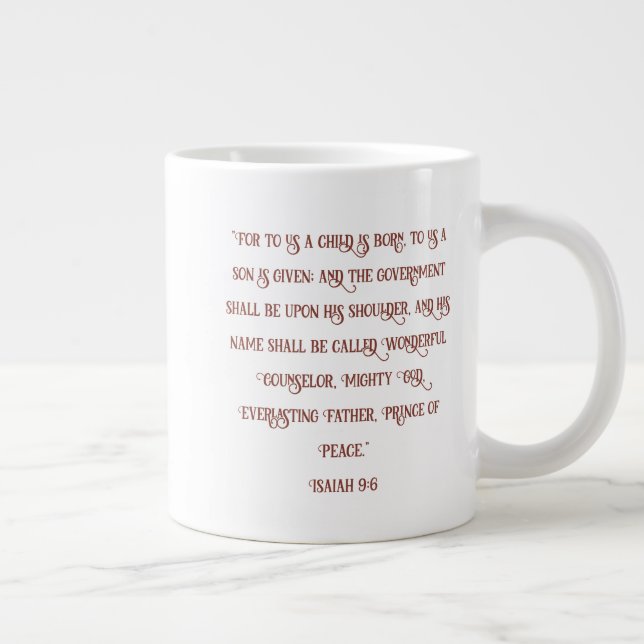 Café Grande Caneca Temática Versículo de Natal (Direita)