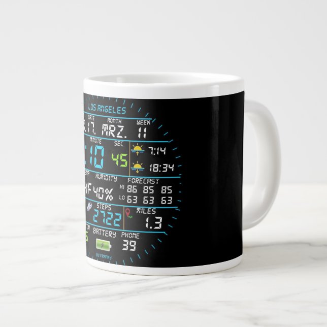 Café Grande Caneca "Uptime" Administrador de Sistemas (Frente Esquerda)