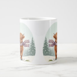 Café Grande Caneca Vaca das Terras Altas, Arte de Animal Fofo,