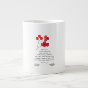 Café Grande Caneca Verso de Natal Isaías 9:6