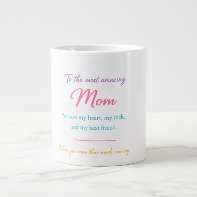 Café Grande Coração do Meu Lar – Caneca de Presente para Mamãe (Frente)