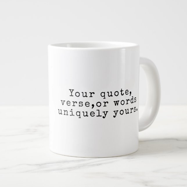 Café Grande Crie Sua Própria Caneca de Citação Personalizada (Frente Esquerda)